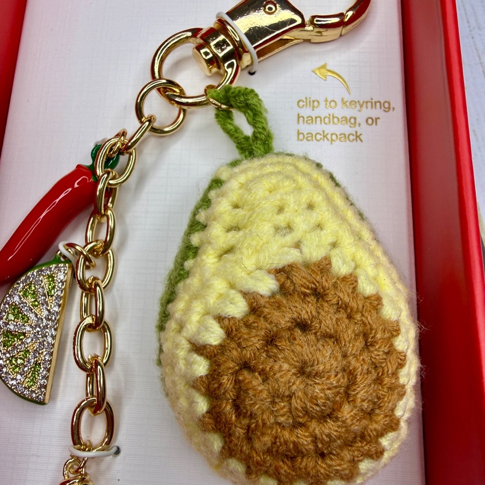 Piper K Avocado & Hot Sauce Keychain – NIB Novelty Bag Charm - Picture 5 of 6